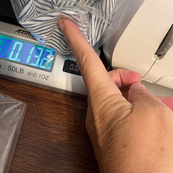 women's x small xs denim slacks pants trousers Old Navy blue white stripe - Picture 11 of 12